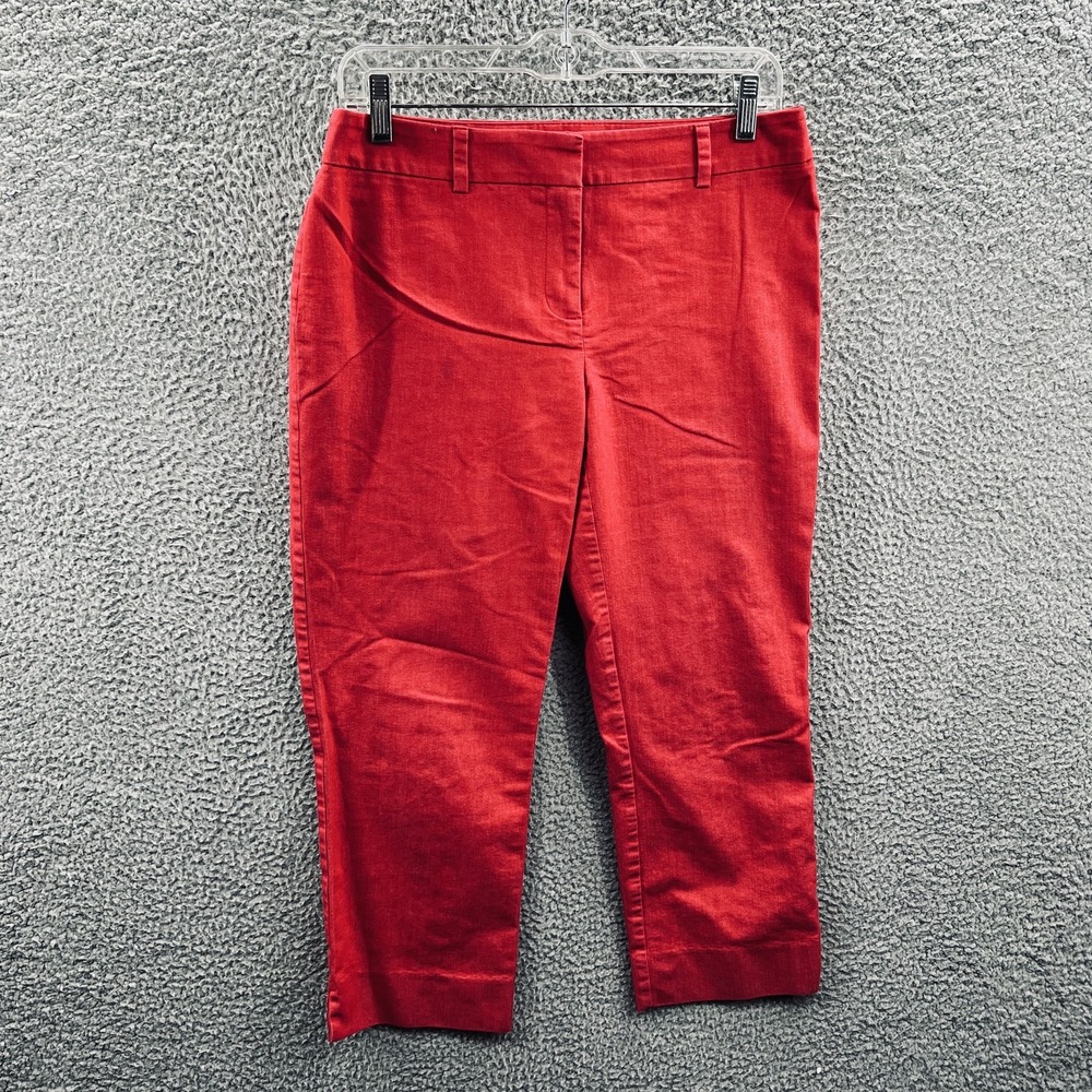 Chicos Womens Minimalist Ankle Crop Pants S Slim Stretch Capsule Clean Girl